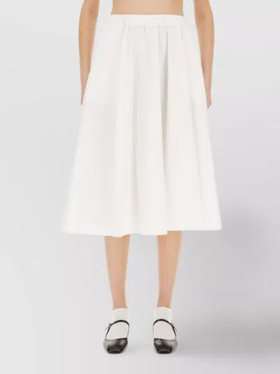 Aspesi Flared Midi Cotton Skirt