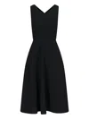 Aspesi Knee Length Dress Fitted Bodice In Black