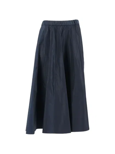 Aspesi Flared Midi Skirt In Blue