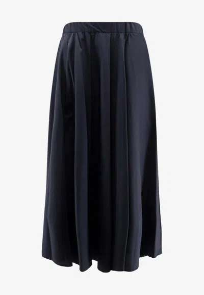 Aspesi Flared Midi Skirt In Blue
