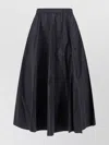 Aspesi Flared Midi Skirt Side Pockets In Black