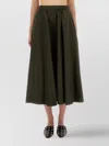 Aspesi Flared Midi Skirt With Flattering Silhouette In Green