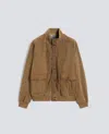 Aspesi Flocked Chambray Jacket In Brown