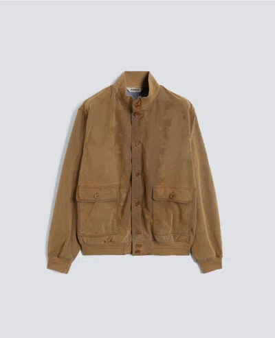 Aspesi Flocked Chambray Jacket In Brown