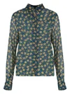 Aspesi Floral Print Long Sleeve Shirt In Multi