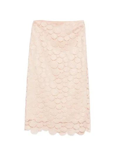 Aspesi Floral-patterned Skirt In Neutral