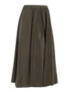 Aspesi Flared Midi Skirt With Flattering Silhouette In Green