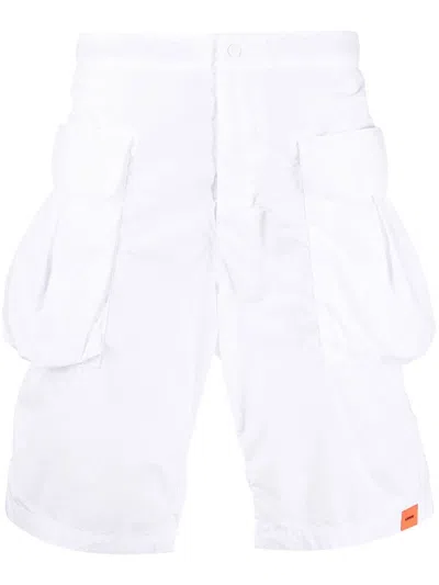Aspesi Four-pocket Cotton Bermuda Shorts In White