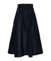 Aspesi Francine Gathered Midi Skirt In Black