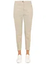 Aspesi Cropped Trousers With Pockets And Belt Loops In Neutral