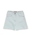 Aspesi Frayed Denim Shorts In Blue