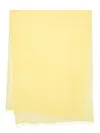 Aspesi Frayed-hem Cotton Scarf In Yellow