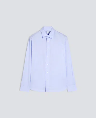Aspesi Fred Shirt In Garment-dyed Light Poplin In Blue