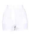 Aspesi Wide-leg Shorts With Front Button Closure In White
