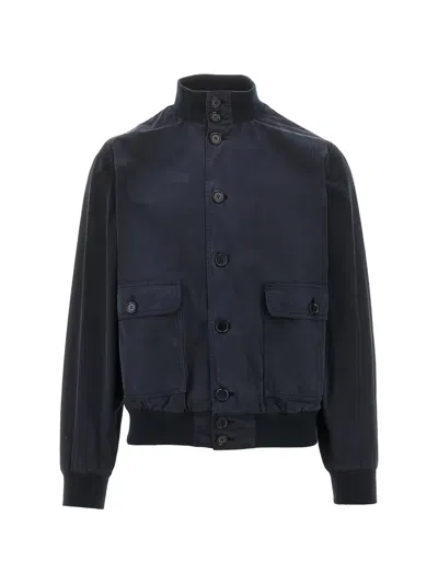 Aspesi Front-pocket Jacket In Blue