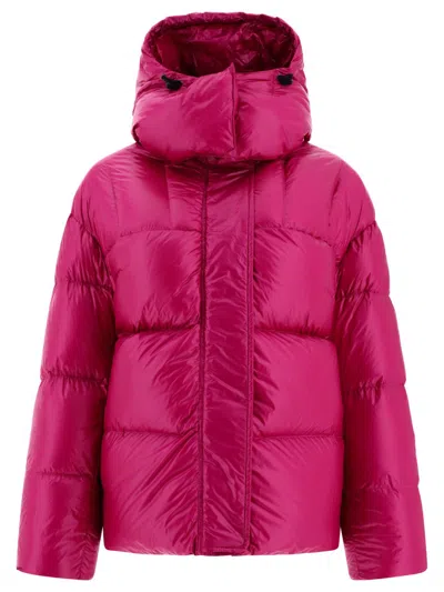 Aspesi Fuchsia Padded Jacket With Detachable Hood In Pink