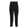 Aspesi Functional Chino Pants In Blue Flannel In Black