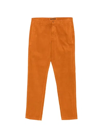 Aspesi Funzionale Corduroy Trousers In Orange