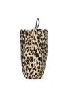 Aspesi Fustian Leopard-print Drawstring Shoulder Bag In Neutral
