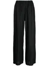 Aspesi High-waisted Flared Trousers In Black  