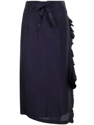 ASPESI MIDI SKIRT BY ASPESI,G2258.C328 01099 BLUE