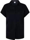 Aspesi Shirt Neck Top In Blue