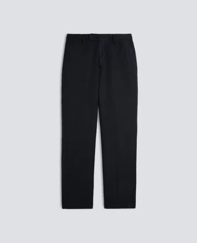 Aspesi Garment-dyed Cotton And Linen Slub Canvas Trousers In Blue
