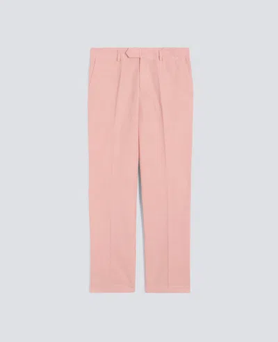 Aspesi Garment-dyed Cotton And Linen Slub Canvas Trousers In Pink