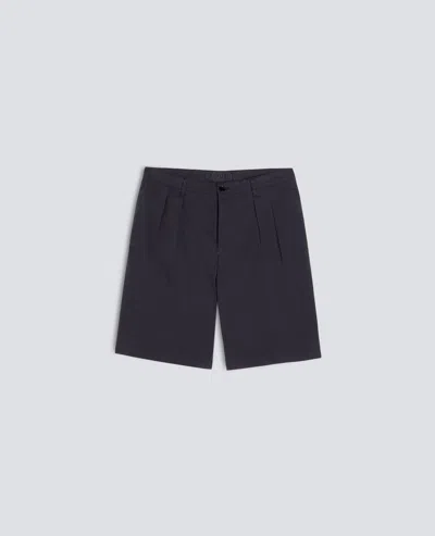 Aspesi Garment-dyed Cotton Canvas Bermuda Shorts In Blue