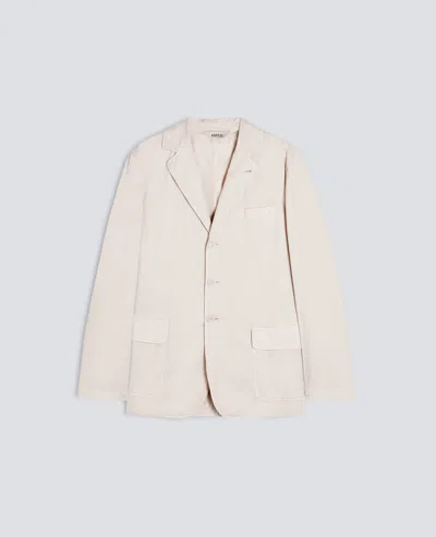 Aspesi Garment-dyed Cotton Micro Twill Blazer In Neutral