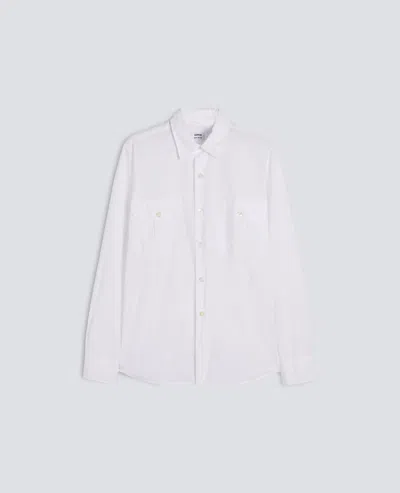 Aspesi Garment-dyed Cotton Poplin Shirt In White