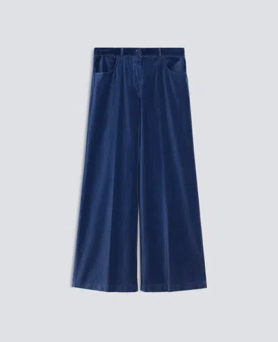 Aspesi Garment-dyed Cotton Velvet Trousers - Air Force Blue
