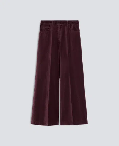 Aspesi Garment-dyed Cotton Velvet Trousers - Barbera In Burgundy