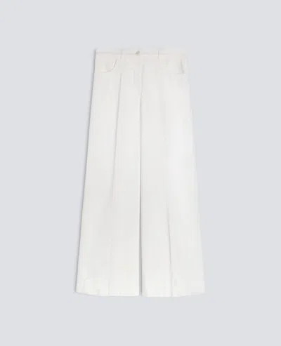 Aspesi Garment-dyed Cotton Velvet Trousers - Cream In White