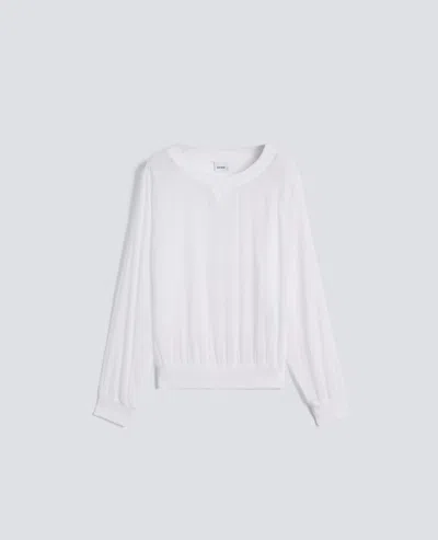 Aspesi Garment-dyed Cotton Voile Blouse In White