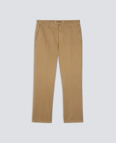 Aspesi Garment-dyed Sanded Cotton Gabardine Trousers - Beige In Neutral