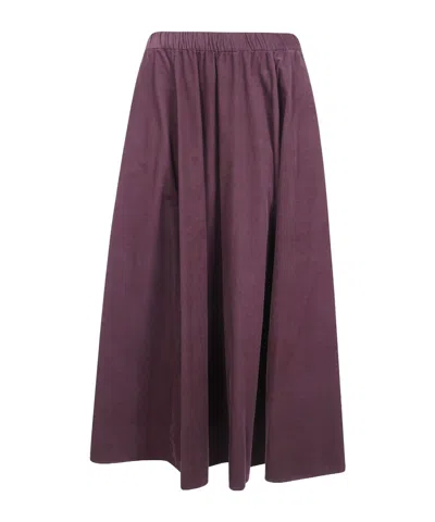 Aspesi Gathered Maxi Skirt In Red