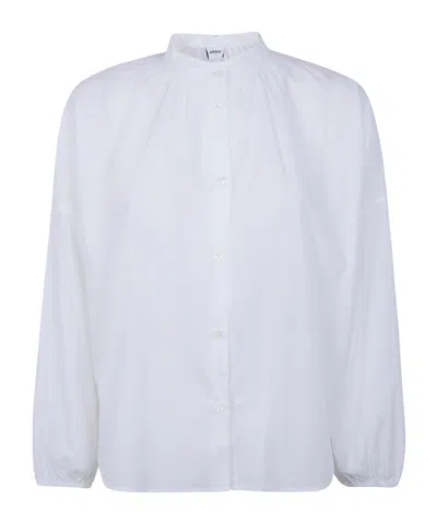 Aspesi Gathered Poplin Shirt In White