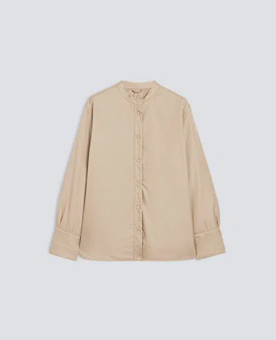 Aspesi Giacca Camicia -glue- In Nylon  Imbottita Con Ovatta Thermore - Beige