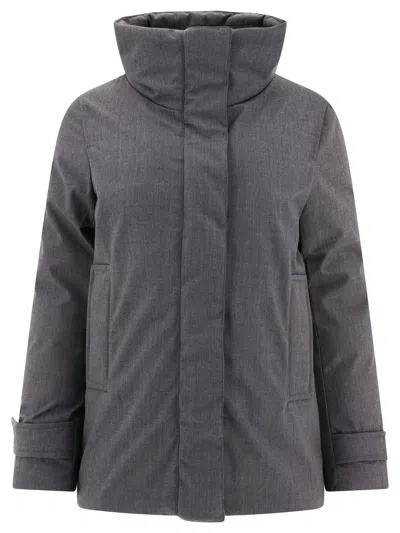 Aspesi Giacca Con Collo Alto Jackets Grey