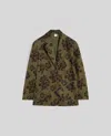 Aspesi Floral-print Blazer In Fiore Militare