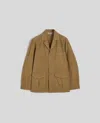 Aspesi Cotton And Linen Canvas Jacket In Terra