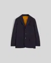 Aspesi Giacca In Tela Di Lana-poliestere - Navy In Navy