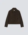 Aspesi Button-up Patch-pocket Jacket In Brown