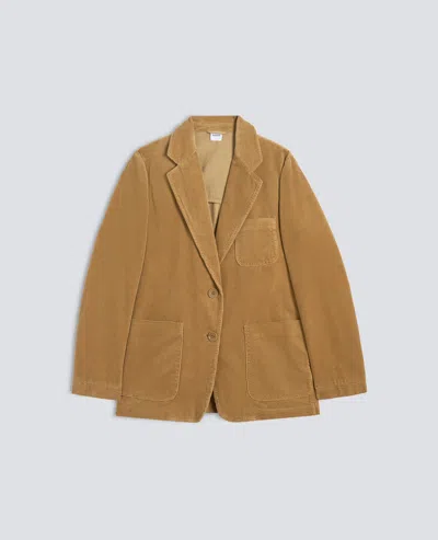 Aspesi Corduroy Blazer In Brown