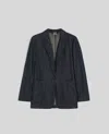 Aspesi Single-breasted Denim Blazer In Denim