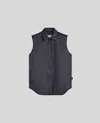 Aspesi Lapel Snap Button Vest In Nero