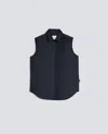 Aspesi Lapel Snap Button Vest In Blue