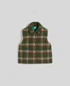 Aspesi Gilet In Lana Shetland - Check Verde