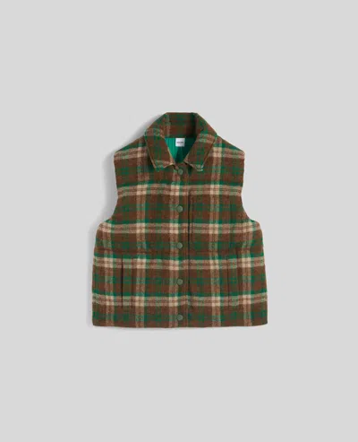 Aspesi Gilet In Lana Shetland - Check Verde